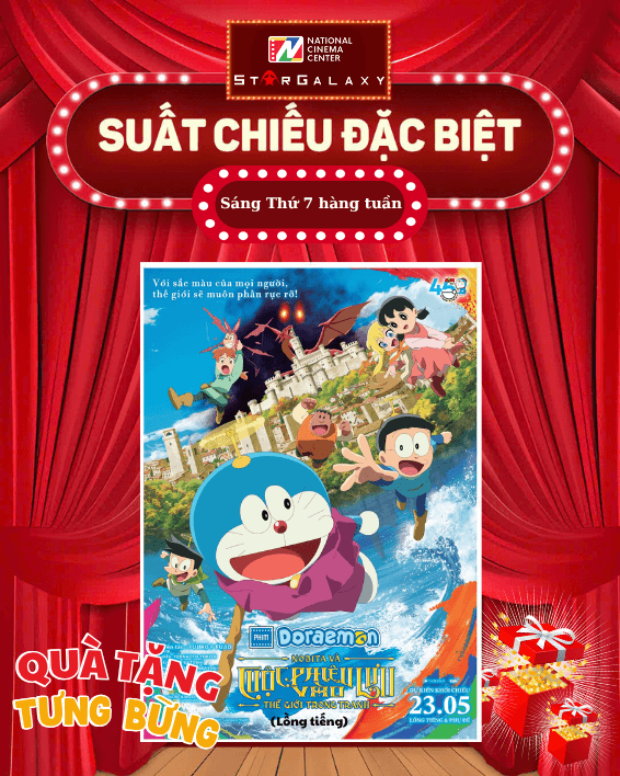 PHIM ĐIỆN ẢNH DORAEMON: NOBITA VÀ CUỘC PHIÊU LƯU VÀO THẾ GIỚI TRONG TRANH - P - Lồng Tiếng ( Suất chiếu đặc biệt )